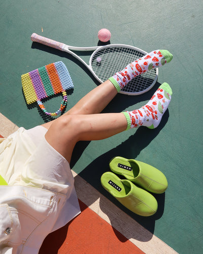 Sock candy mushroom forest tennis crew sock cute tennis socks